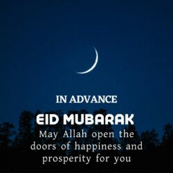 Advance Eid Mubarak Half Moon Pic