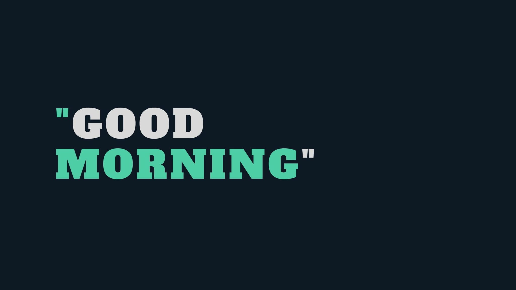 Black Good Morning Text Image