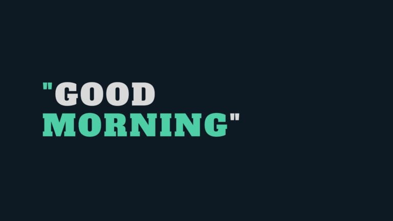 Black Good Morning Text Image full HD free download.