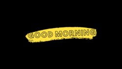 Good Morning Image Black Yellow