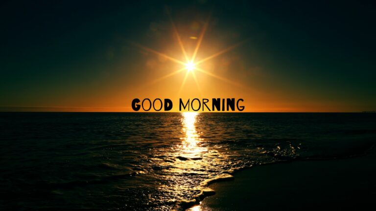 Good Morning Picture of Sun Rising Sea Side full HD free download.