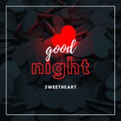 Good Night Sweet Heart Image with love symbol