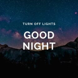 Good Night Turn off Lights Image