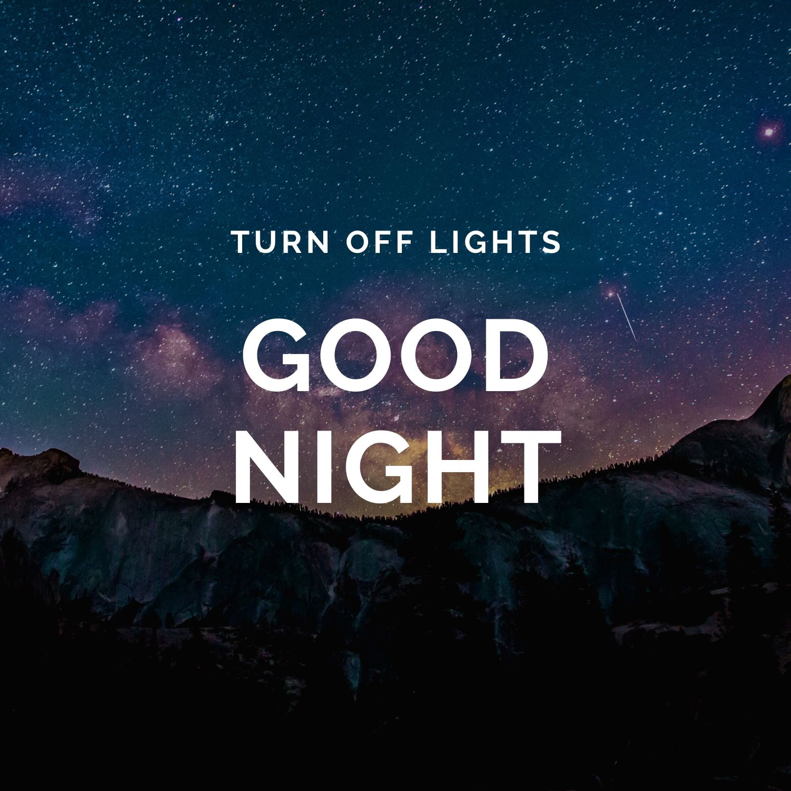 Good Night Turn off Lights Image