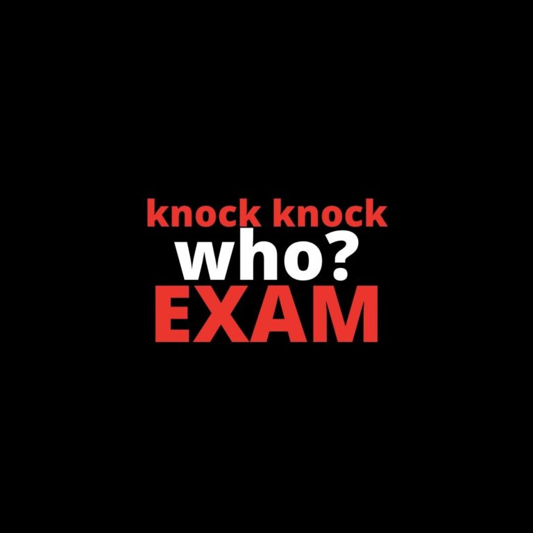 Knock knock Exam WhatsApp Dp Image full HD free download.