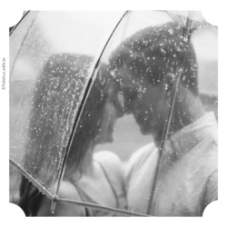 Love Couple Image in the Rain HD Black and White