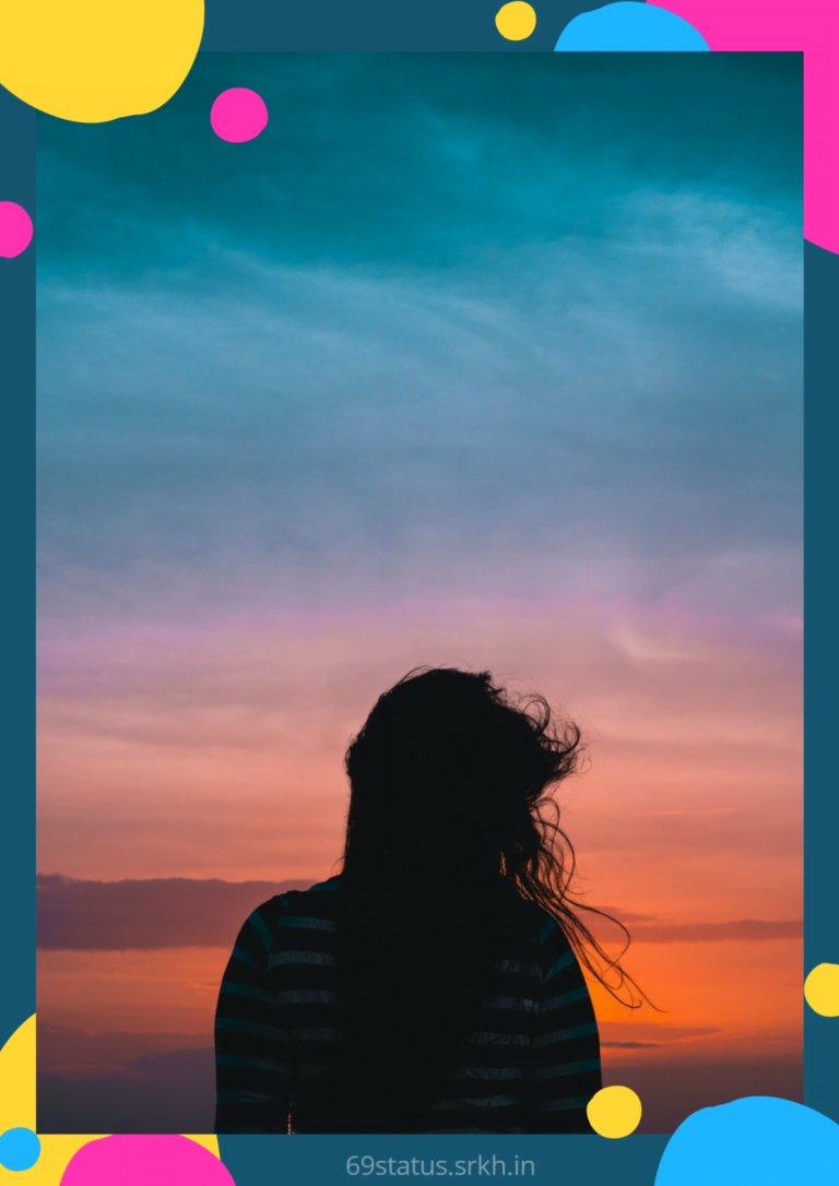 Sad Background photo Girl Looking at the Sunset full HD free download.