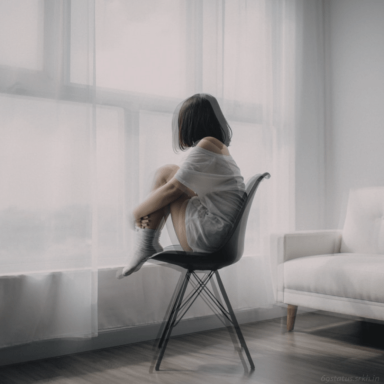 Sad Girl image sitting on a chair alone full HD free download.