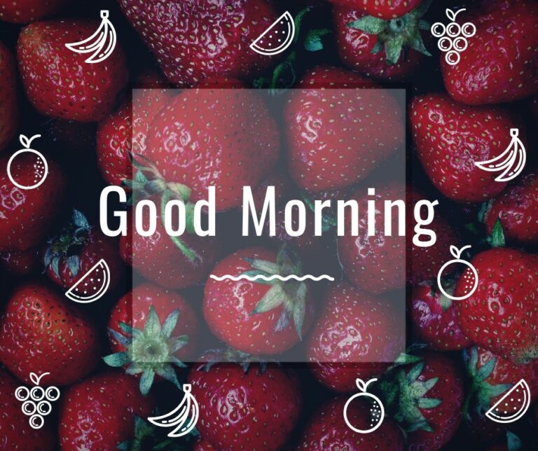 Strawberry Good Morning image full HD free download.