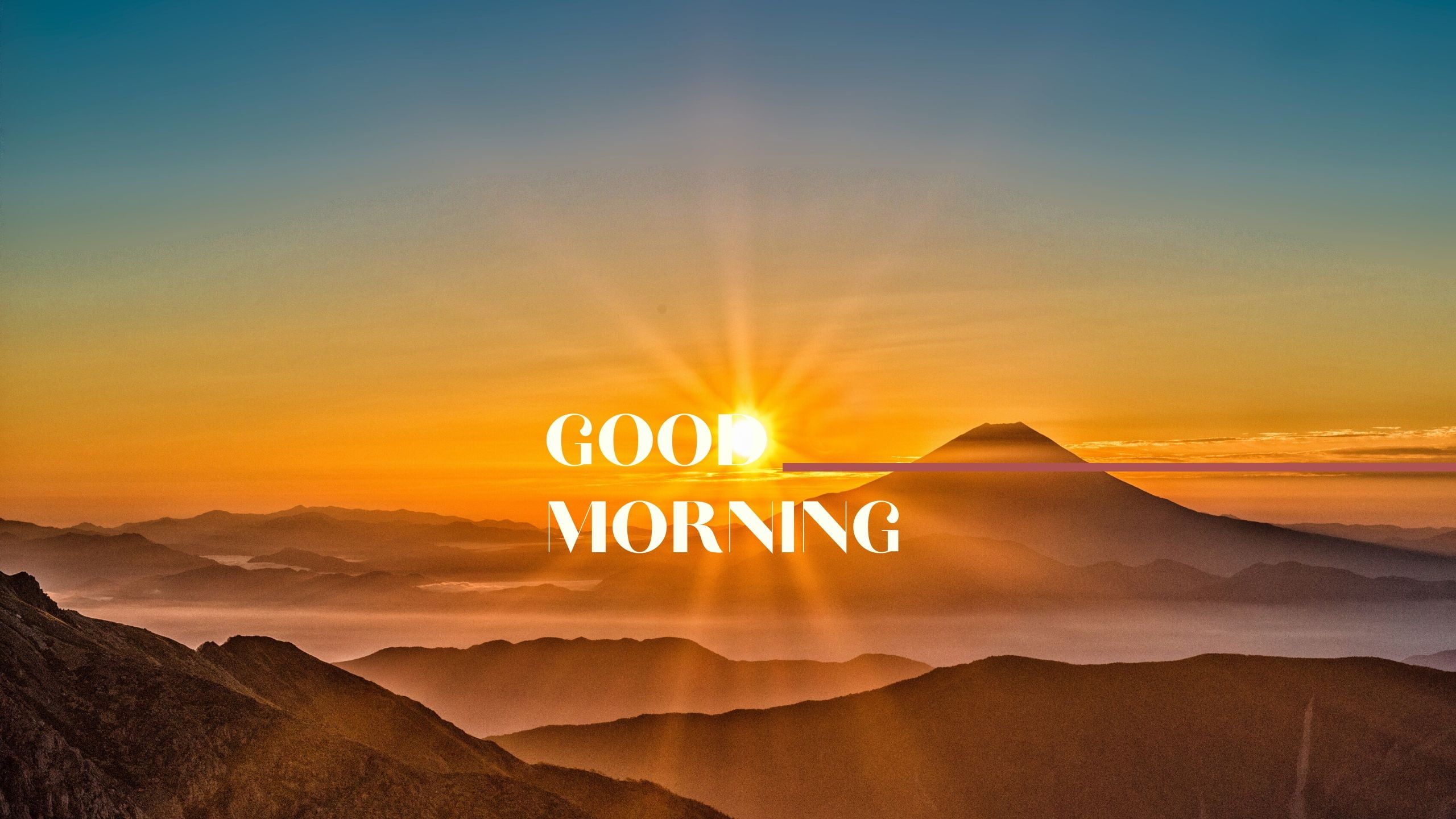 Sun Rising over the Mountain Good Morning Image full HD free download.