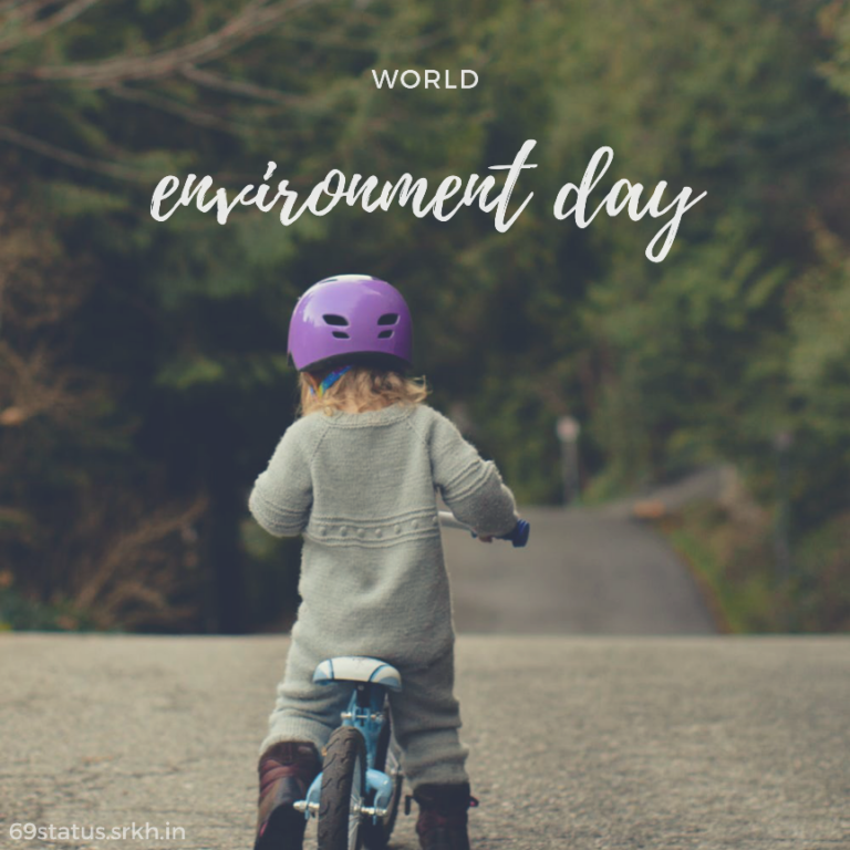World Environment Day Images for Kids Little Kid Cycling full HD free download.