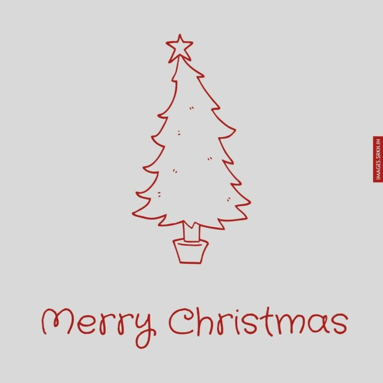 Outline Image Of Christmas Tree full HD free download.