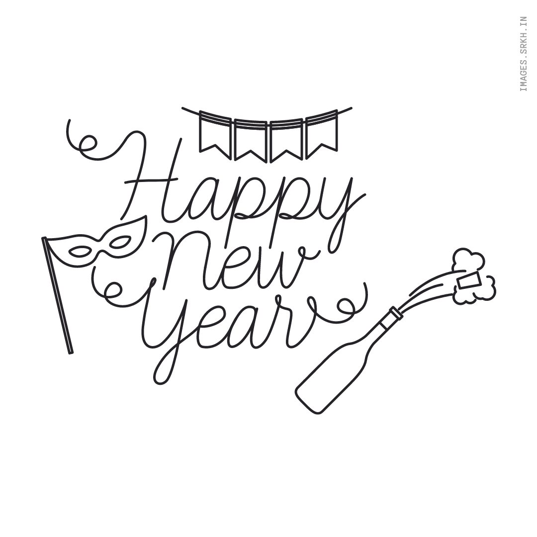 Happy New Year Png Text Image