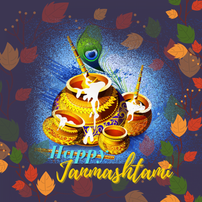 Happy Janmashtami Dahi Handi Image full HD free download.