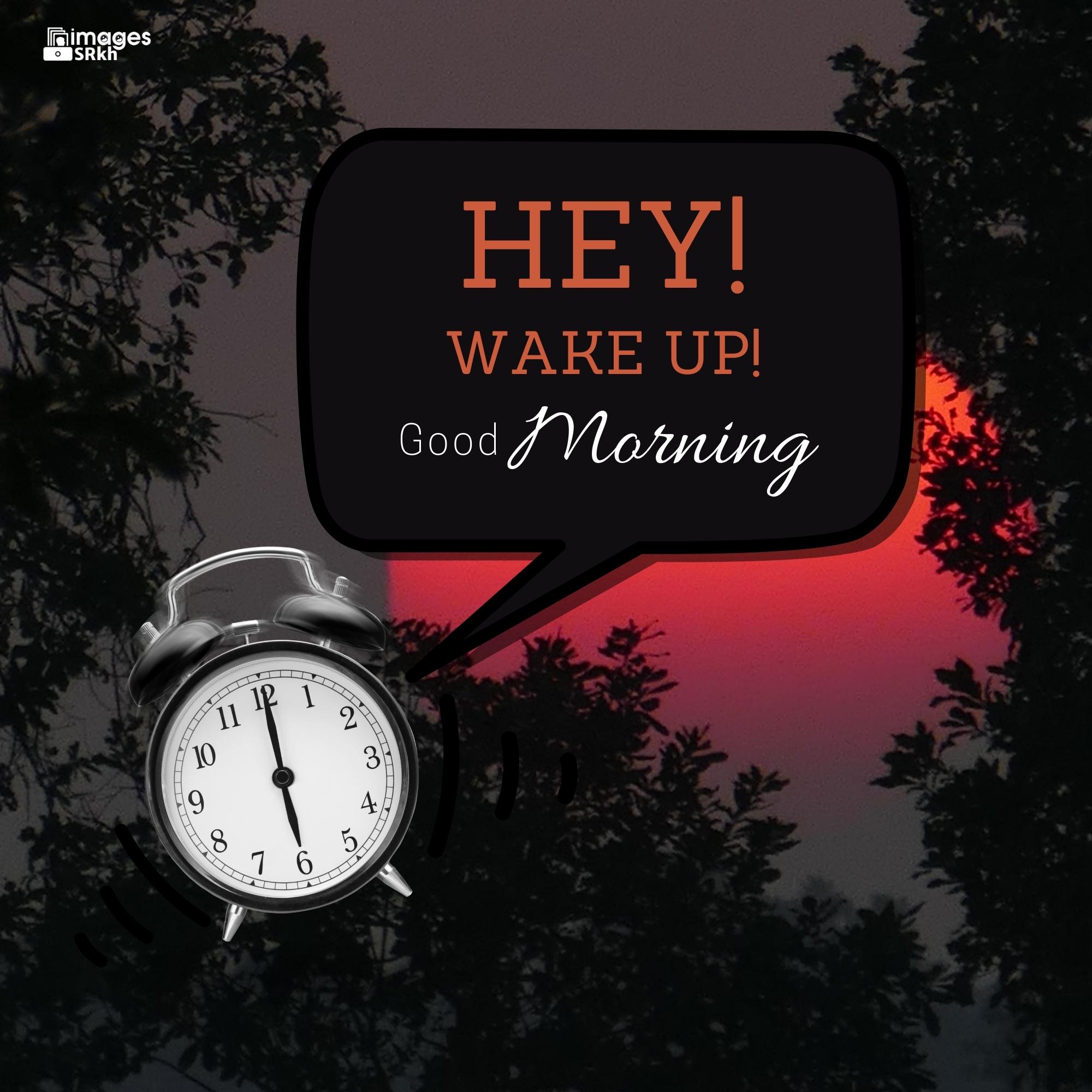 Good Morning Image with Alarm Clock